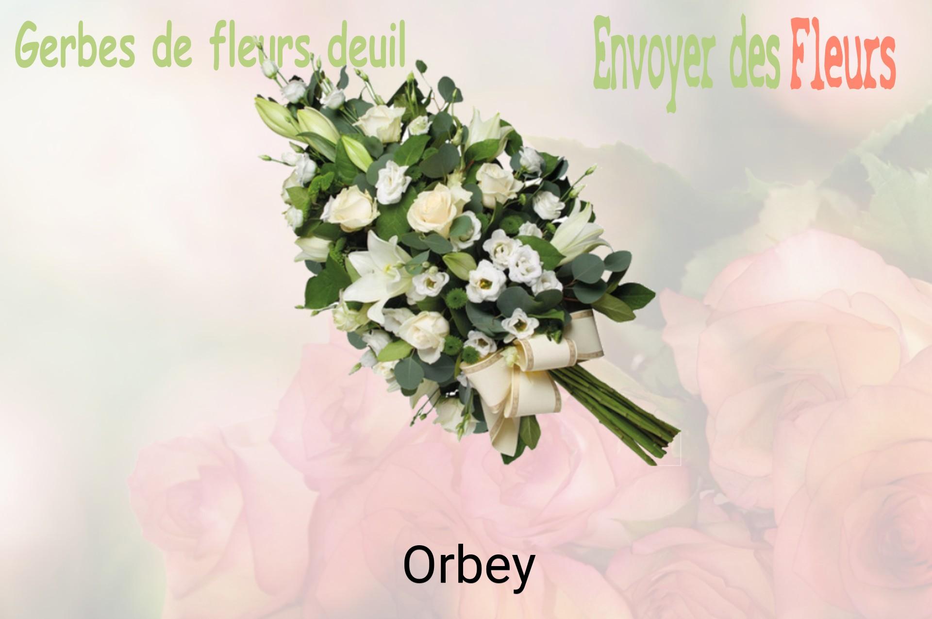 Gerbe de fleurs de deuil livrée à Orbey